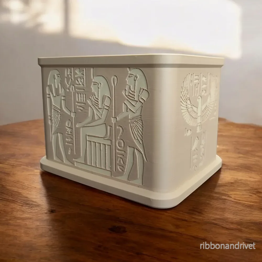 Egyptisk Tutankhamon skulptur och vas - Bild 3
