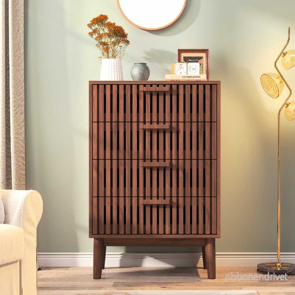 Yelenaro Skänk i trälook – Modern byrå med 4 eller 6 lådor - Bild 2