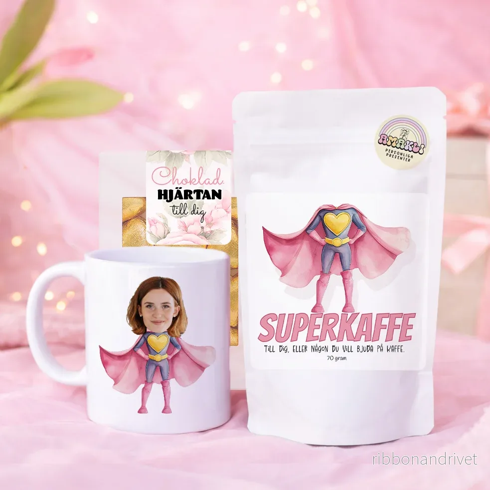 Superhjältepaket | Mugg, kaffe & choklad Superhjältepaket | Mugg, kaffe & choklad