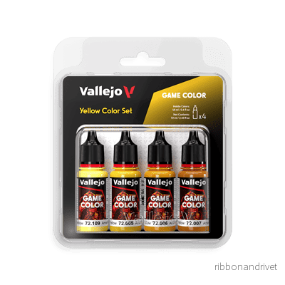 Vallejo - Game Color / 4 färger - Gul färgset 18 ml - Bild 2