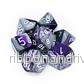 Chessex Gemini Polyhedral 7-Die Set - Lila-Stål med Vit - Bild 2