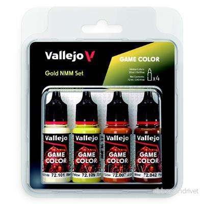 Vallejo – Game Color / 4 färger – Guld NMM Set Vallejo – Game Color / 4 färger – Guld NMM Set