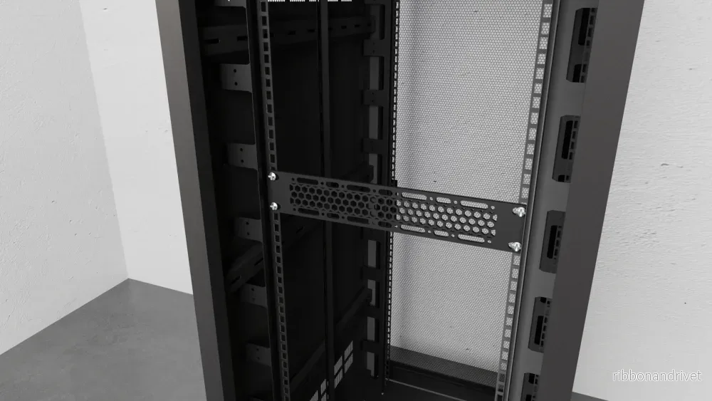 10-tums rackpanel för 40×40 fläktar 10-tums rackpanel för 40×40 fläktar