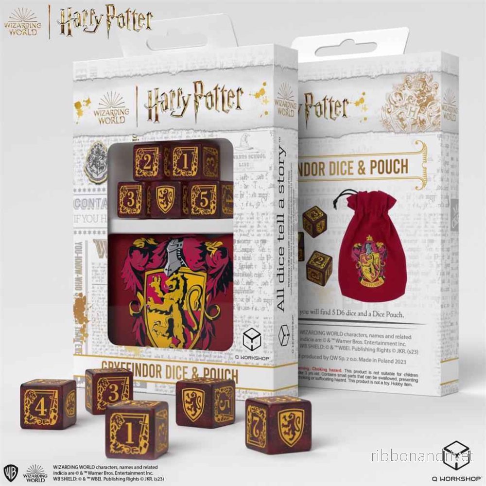 Harry Potter Gryffindor Dice & Pouch Set