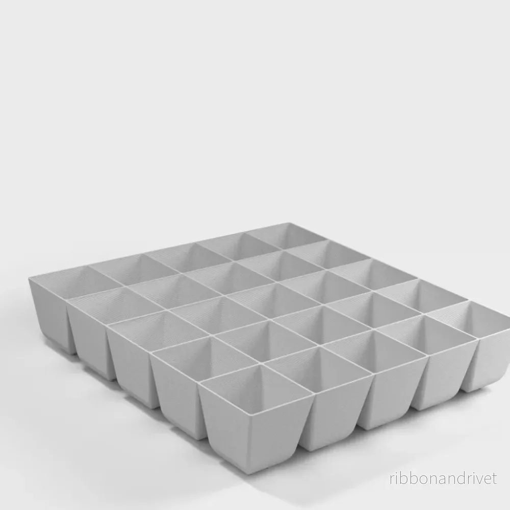 5x5 såbricka med droppbricka för förkultivering - Bild 2