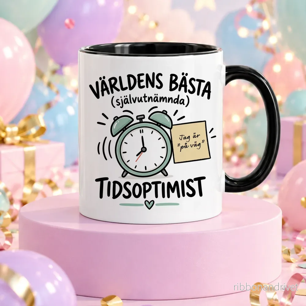 Självutnämnd optimist | Rolig mugg - Bild 3