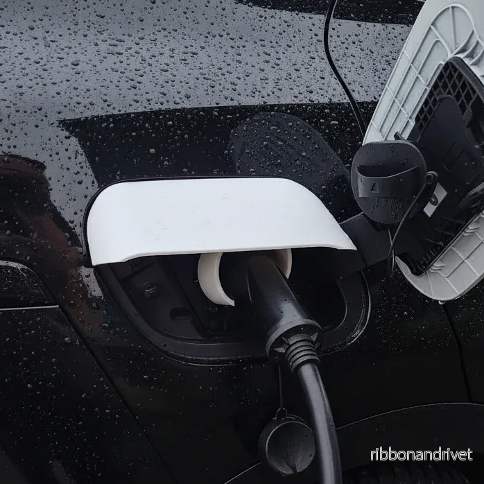 Skyddskåpa till laddport på Kia Sportage PHEV Skyddskåpa till laddport på Kia Sportage PHEV