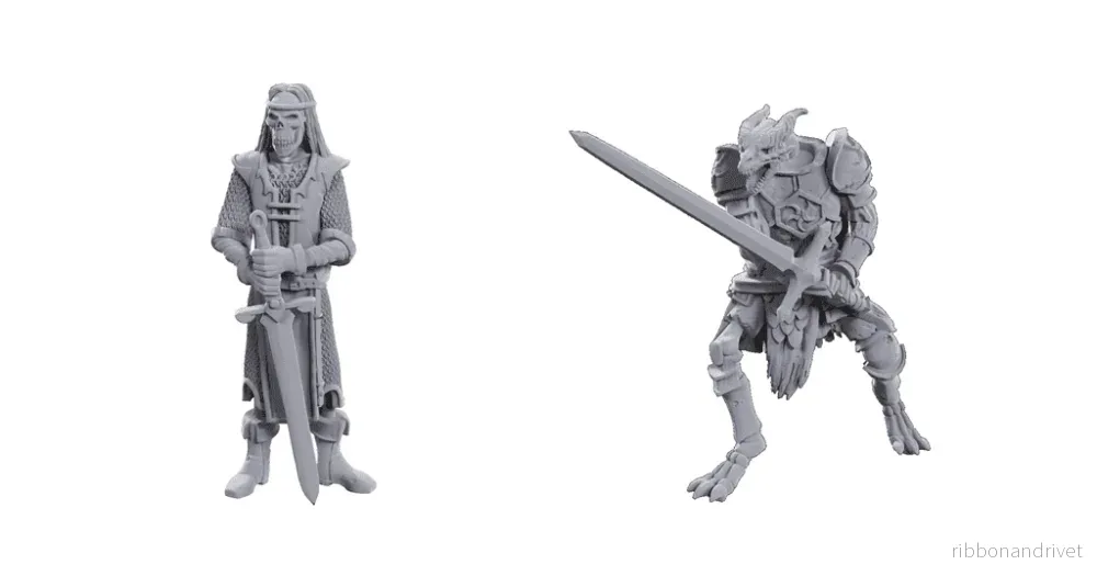 D&D Nolzur's Marvelous Miniatures: Begränsad Upplaga 50-årsjubileum – Skelett Riddare