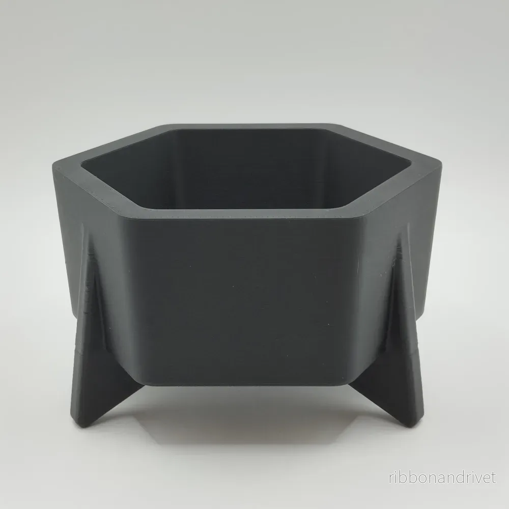 Sexkantad mid-century modern blomkruka
