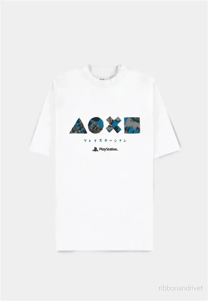 PlayStation – kortärmad T-shirt för herr, lös passform – Icons Japan – L