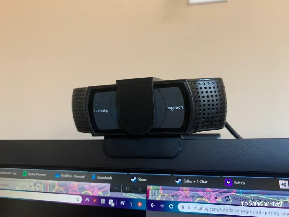 Webbkameraskydd för Logitech C920 - Sekretess utan lim