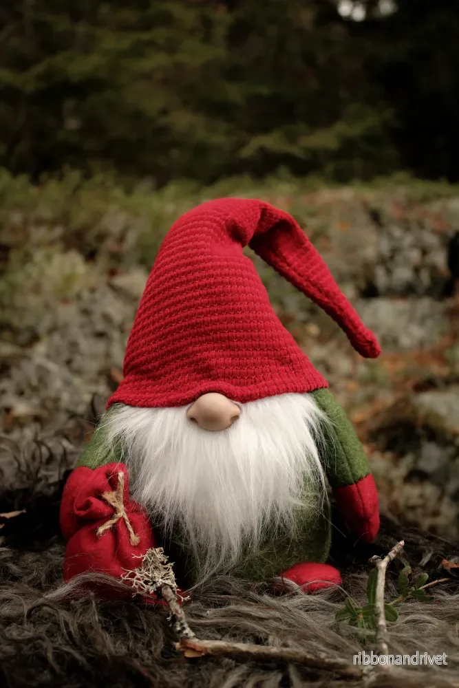 Jultomte i textil - Bild 3