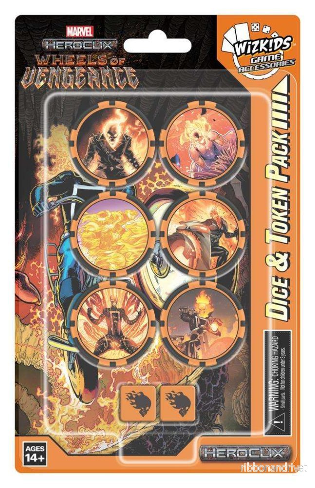 Marvel HeroClix: Wheels of Vengeance Tärnings- och Tokenpaket Marvel HeroClix: Wheels of Vengeance Tärnings- och Tokenpaket
