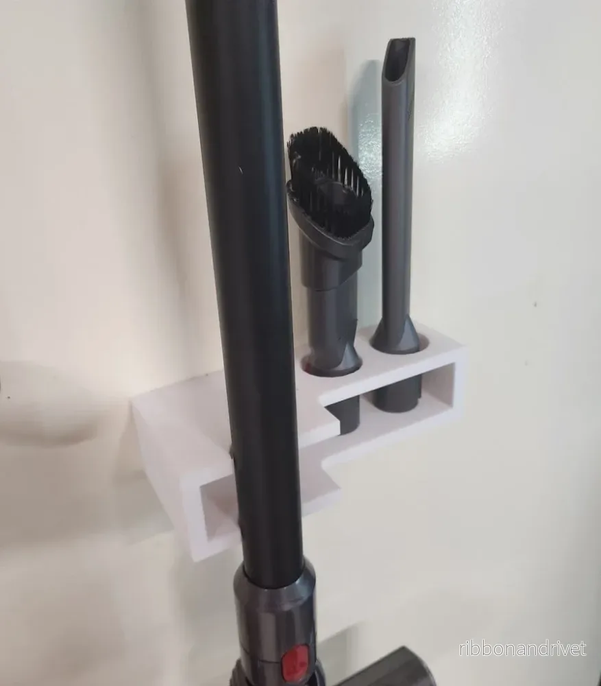 Väggfäste till Dyson v7 dammsugare med förvaring för 2 tillbehör