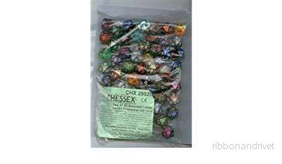 Chessex Gemini Påsar med 50 Asst. Tärningar – Loose Gemini Poly d20 Tärningar Chessex Gemini Påsar med 50 Asst. Tärningar – Loose Gemini Poly d20 Tärningar