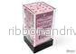 Chessex Opaque Pastel Pink/Black 16mm d6 Tärningar Block (12 Tärningar) - Bild 2