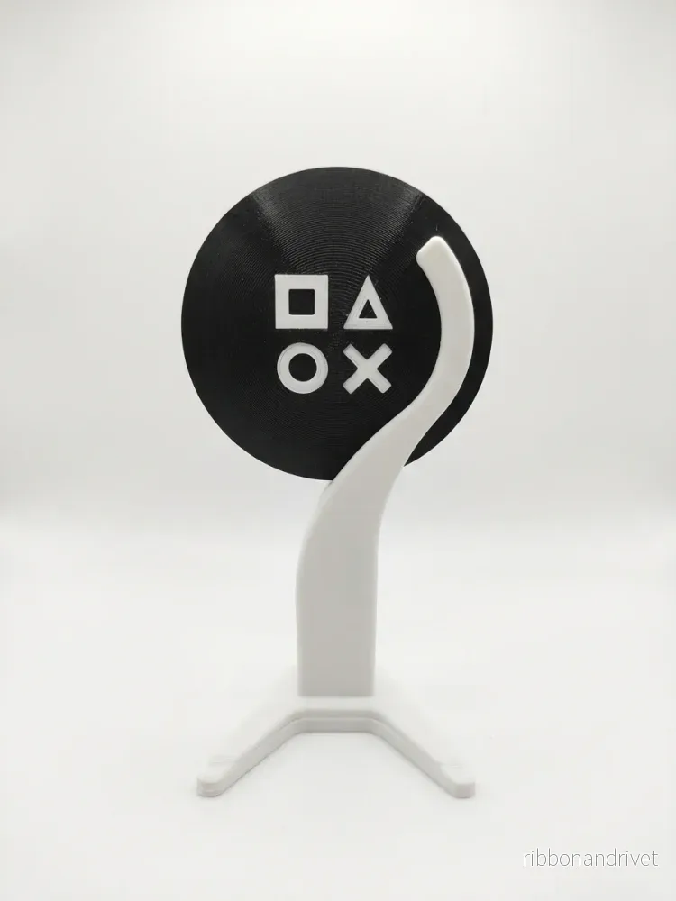 Stativ för Sony PlayStation Pulse 3D-hörlurar med PlayStation-symboler