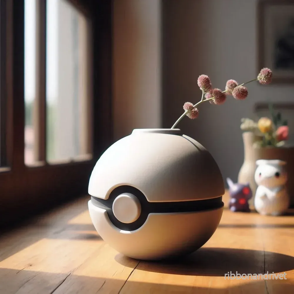Dekorativ Pokeball-inspirerad vas för hemmet Dekorativ Pokeball-inspirerad vas för hemmet