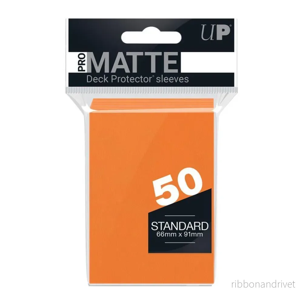UP – Standard Sleeves – Pro-Matte – Non Glare – Orange (50 Sleeves) UP – Standard Sleeves – Pro-Matte – Non Glare – Orange (50 Sleeves)