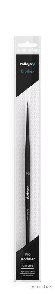 Vallejo Pro Modeler Rund Pensel No. 2/0 – Naturligt Hår Vallejo Pro Modeler Rund Pensel No. 2/0 – Naturligt Hår
