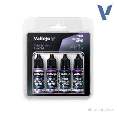 Vallejo True Metallic Metal Celestial Violet Paint Set (4)