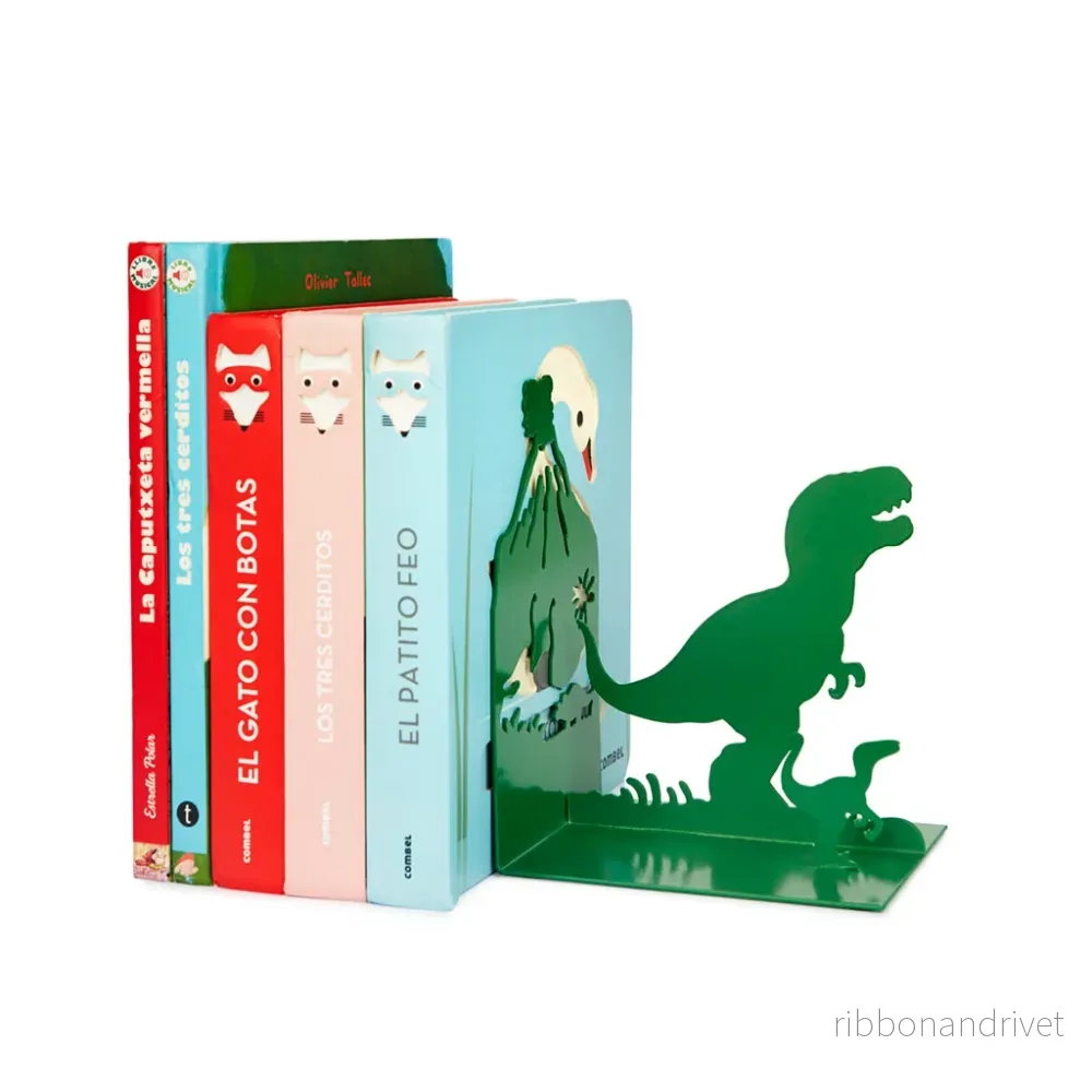 Bokstöd i metall - Jurassic (Grön) - Bild 3