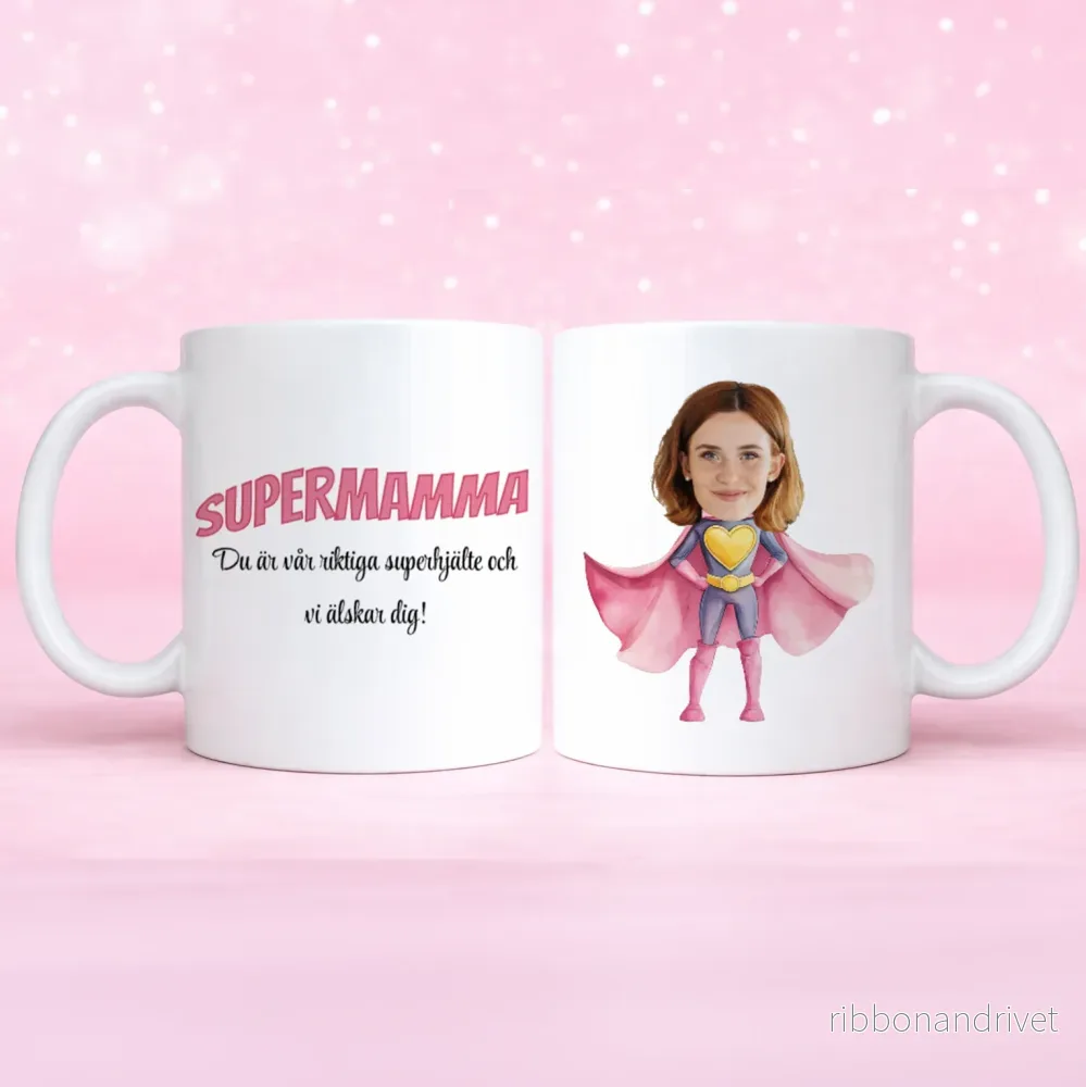 Supermamma | Ansikte | Personlig mugg Supermamma | Ansikte | Personlig mugg