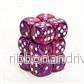 Chessex 16mm d6 med pips Tärningsblock (12 Tärningar) – Festiv Lila med Vit Chessex 16mm d6 med pips Tärningsblock (12 Tärningar) – Festiv Lila med Vit