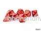 Chessex Marble Scarab® Mega-hedral™ Scarlet™/gold 7-Die Set - Bild 2