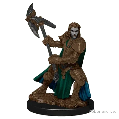 D&D Icons of the Realms: Premium Målad Figur - Halv-Ork Krigare Kvinna - Bild 2