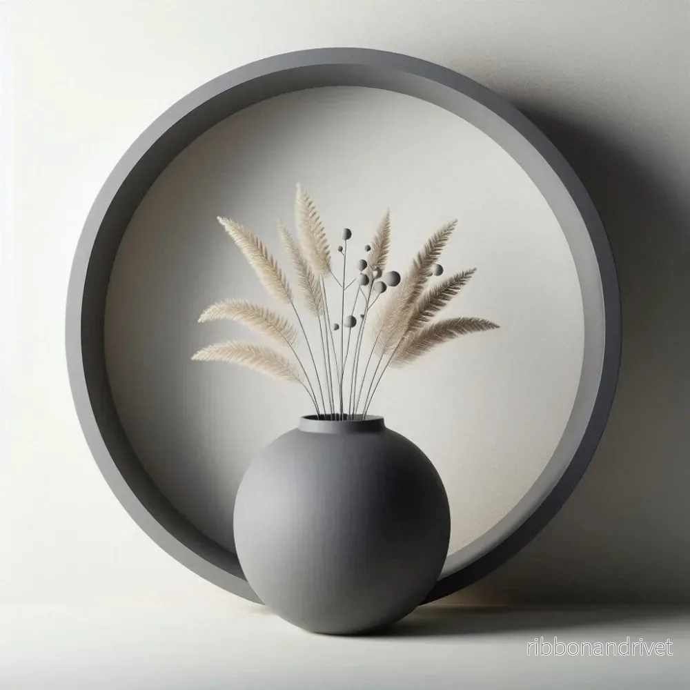 Modern designvas med unik dekorativ ring
