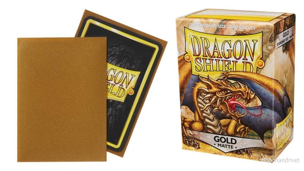 Dragon Shield Standard Sleeves – Matte Gold (100 Sleeves)