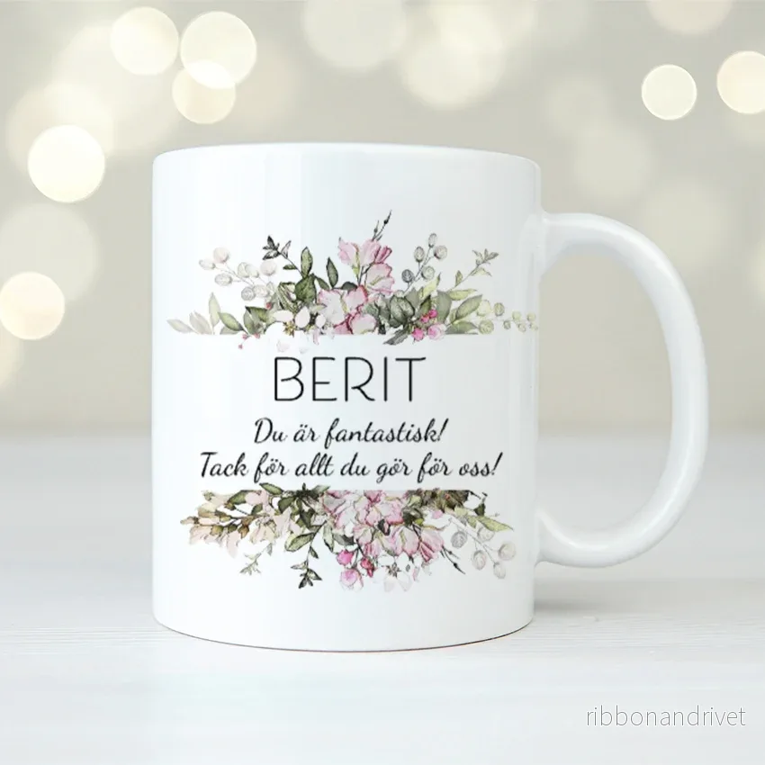 Blommor | Personlig mugg Blommor | Personlig mugg