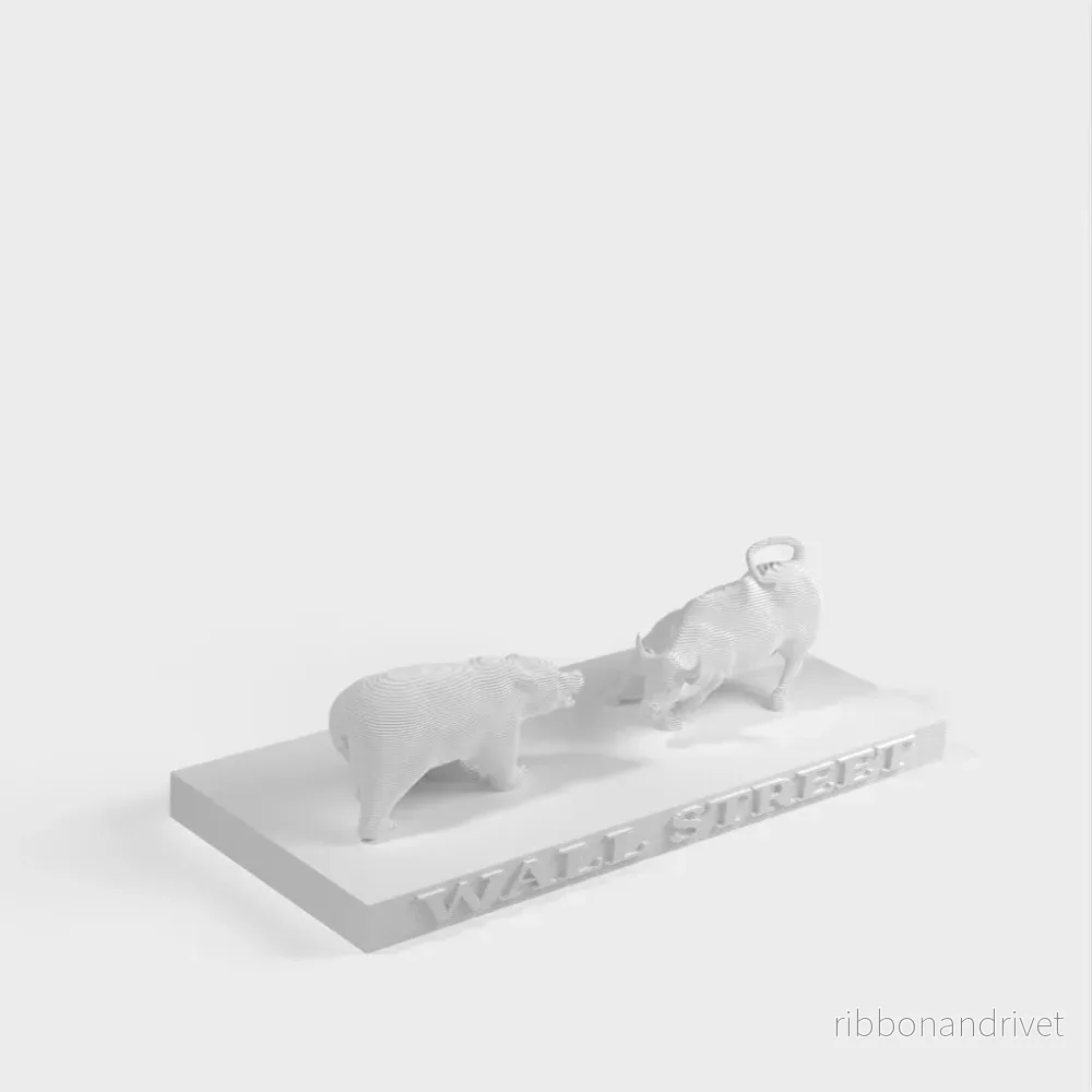 Wall Street Bear vs Bull - Börsstatyer