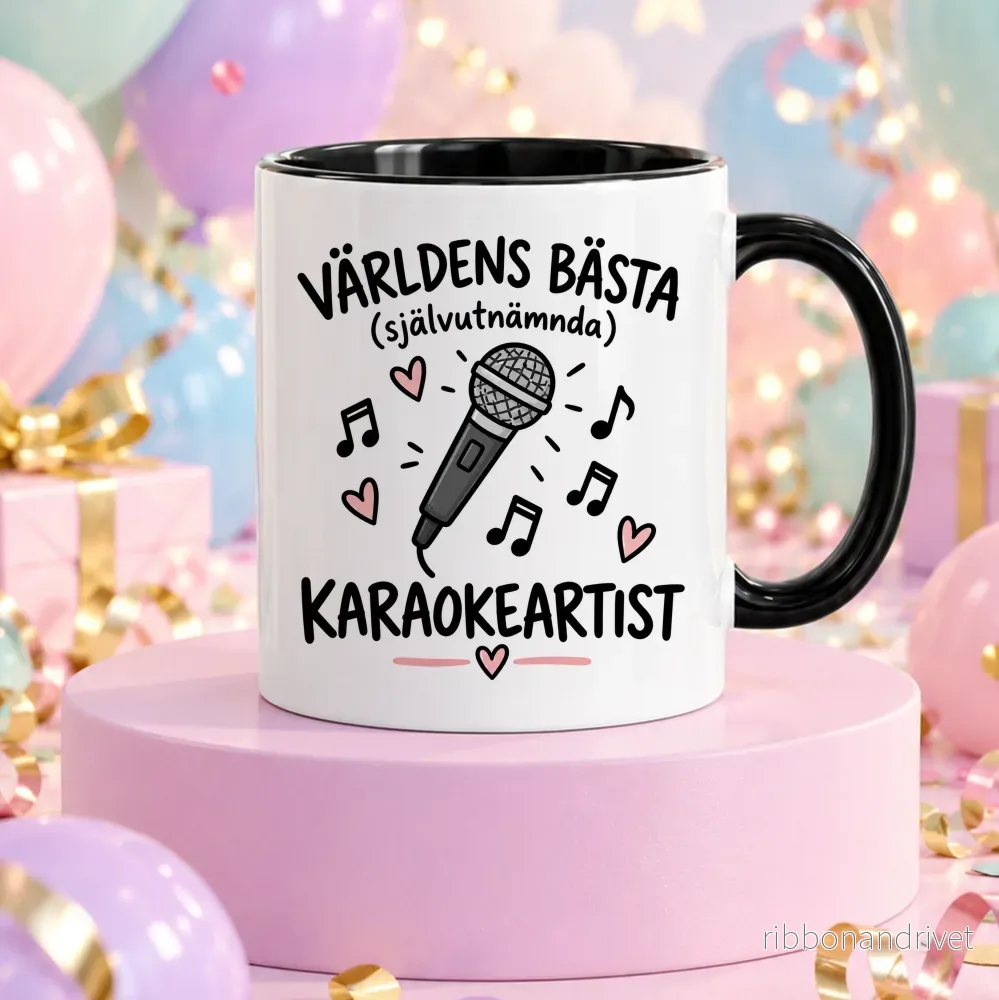 Självutnämnd Karaokeartist | Rolig mugg - Bild 3