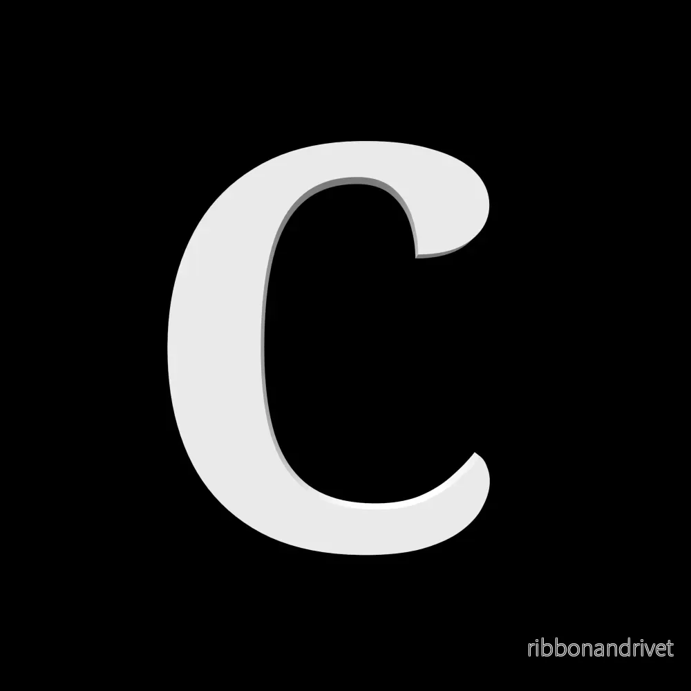 Husbokstav C - Noto Serif - 170mm hög - 10mm djup