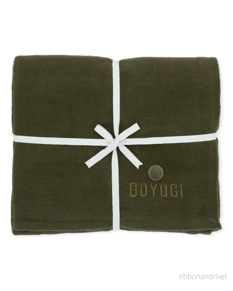 Calm Organic Cotton Yoga Blanket – Dark Olive Calm Organic Cotton Yoga Blanket – Dark Olive