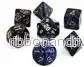 Chessex Scarab 7-Tärningsset - Kunglig Blå med Guld - Bild 2