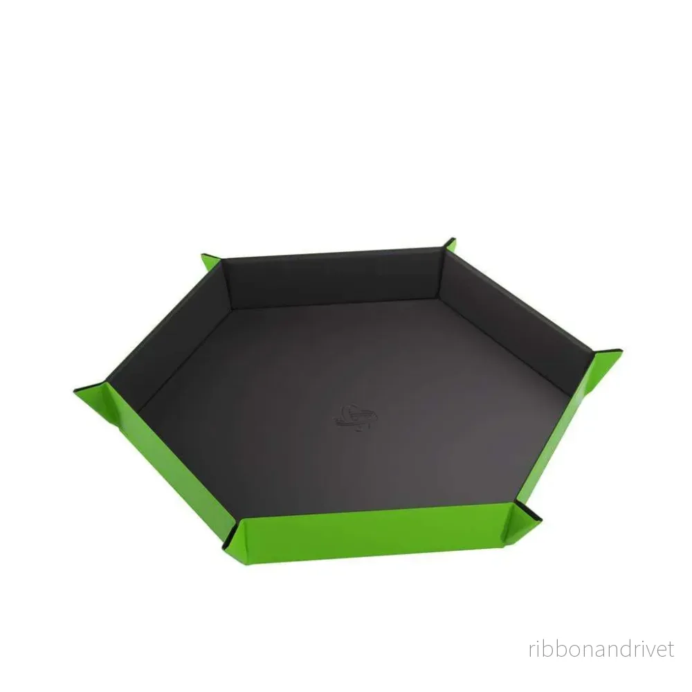 Gamegenic Magnetisk Tärningsbricka Hexagonal Svart/Grön