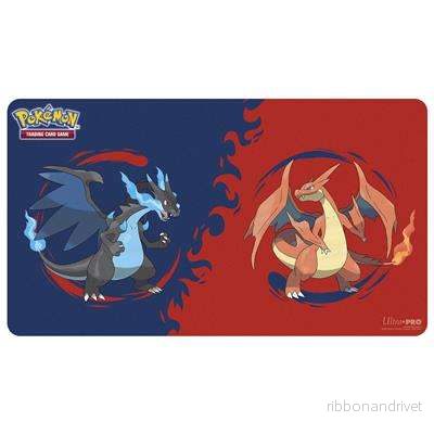 UP - Mega Charizard X och Mega Charizard Y spelmatta för Pokémon Trading Card Game - Bild 2