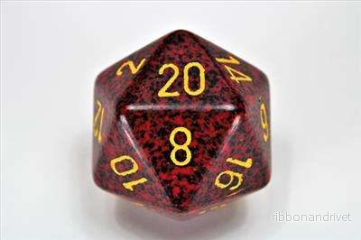 Chessex Speckled 34mm 20-sidiga tärningar - Mercury