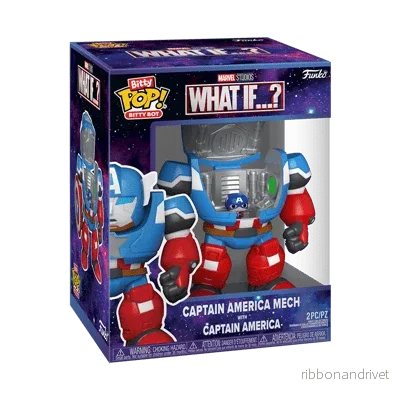 Funko POP Bitty Bots: MarvelWI- CA Mech w/Cap