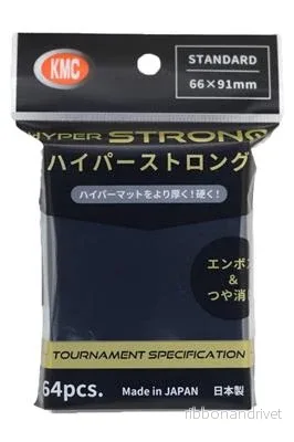 KMC Standard Sleeves – Hyper Strong Black (64 Sleeves)