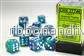 Chessex 16mm d6 med prickar Dice Blocks (12 Dice) - Festiv Waterlily/Vit - Bild 2