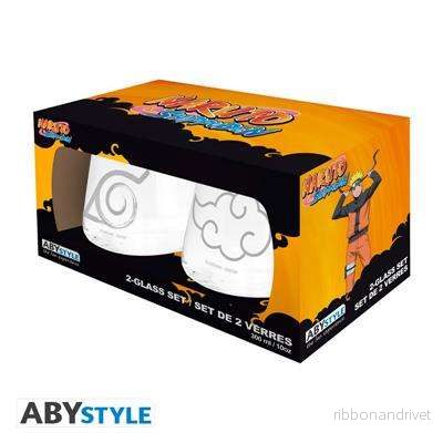 NARUTO SHIPPUDEN – 2 Glass Set – Konoha & Akatsuki