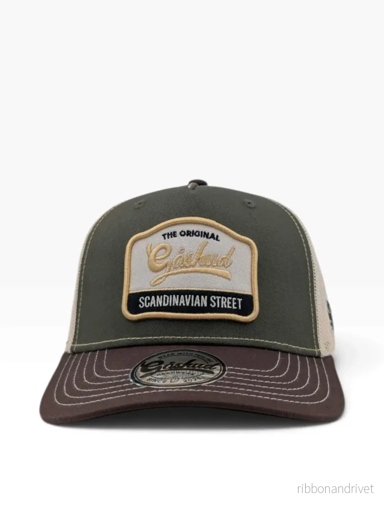 Gåshud Scandinavian Street A-Frame Truckerkeps - Dark Olive - Bild 2
