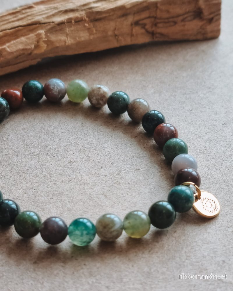 Mantra ENERGY-armband – Välstånd – Indisk agat – Mantra ENERGY-armband – Välstånd – Indisk agat –
