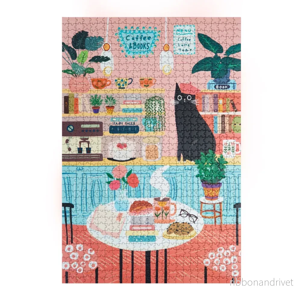 Pussel 1000 bitar – Cat cafe Pussel 1000 bitar – Cat cafe