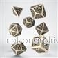 Dwarven Beige & Black Dice Set (7) - Bild 2