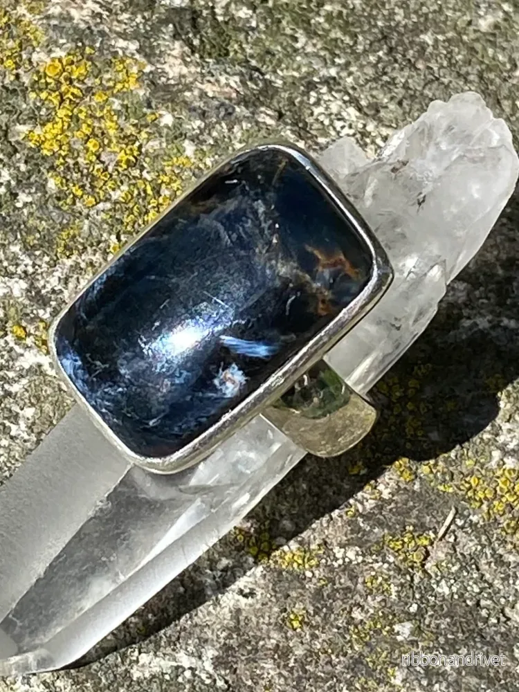 Ring Labradorit med Svart turmalin - Bild 2